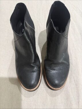 Eileen Fisher Black Wedge Ankle Boots